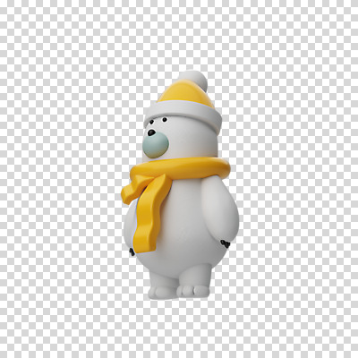 편집 편집이미지 한마리 크리스마스 털모자 3D캐릭터 누끼 사람없음 3D 목도리 디지털합성 북극곰 PNG 편집소스 캐릭터 모자_잡화 1 잡화 기념일 곰 파일형식