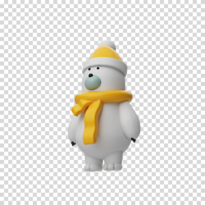 편집 편집이미지 한마리 크리스마스 털모자 3D캐릭터 누끼 사람없음 3D 목도리 디지털합성 북극곰 PNG 편집소스 캐릭터 모자_잡화 1 잡화 기념일 곰 파일형식