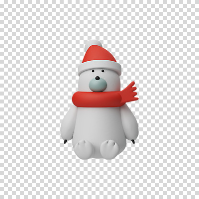 편집 편집이미지 한마리 크리스마스 털모자 3D캐릭터 누끼 앉기 사람없음 3D 목도리 디지털합성 북극곰 PNG 편집소스 캐릭터 모자_잡화 1 잡화 기념일 곰 모션 파일형식
