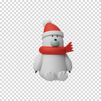 편집 편집이미지 한마리 크리스마스 털모자 3D캐릭터 누끼 앉기 사람없음 3D 목도리 디지털합성 북극곰 PNG 편집소스 캐릭터 모자_잡화 1 잡화 기념일 곰 모션 파일형식