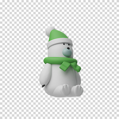 편집 편집이미지 한마리 크리스마스 털모자 3D캐릭터 누끼 앉기 사람없음 3D 목도리 디지털합성 북극곰 PNG 편집소스 캐릭터 모자_잡화 1 잡화 기념일 곰 모션 파일형식