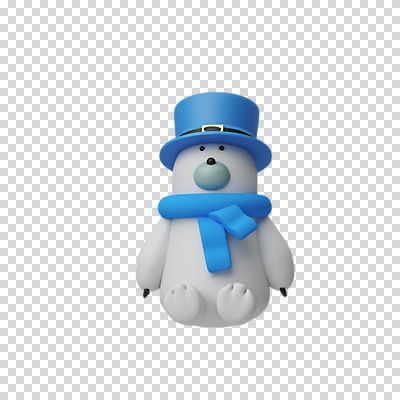 편집 편집이미지 한마리 크리스마스 털모자 3D캐릭터 누끼 앉기 사람없음 3D 목도리 디지털합성 북극곰 PNG 신사모자 편집소스 캐릭터 모자_잡화 1 잡화 기념일 곰 모션 파일형식