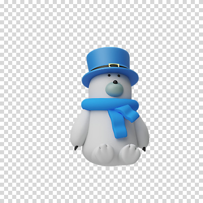 편집 편집이미지 한마리 크리스마스 털모자 3D캐릭터 누끼 앉기 사람없음 3D 목도리 디지털합성 북극곰 PNG 신사모자 편집소스 캐릭터 모자_잡화 1 잡화 기념일 곰 모션 파일형식