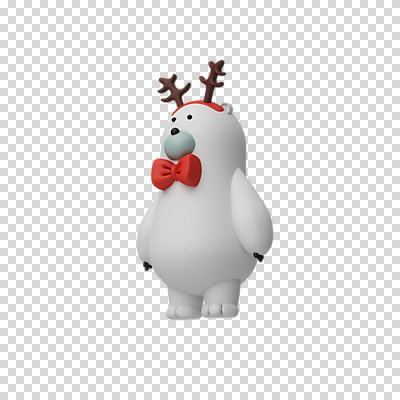 편집 편집이미지 한마리 크리스마스 나비넥타이 3D캐릭터 누끼 사람없음 3D 디지털합성 북극곰 PNG 루돌프머리띠 편집소스 캐릭터 1 기념일 곰 넥타이 머리띠 파일형식