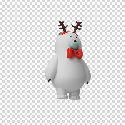 편집 편집이미지 한마리 크리스마스 나비넥타이 3D캐릭터 누끼 사람없음 3D 디지털합성 북극곰 PNG 루돌프머리띠 편집소스 캐릭터 1 기념일 곰 넥타이 머리띠 파일형식