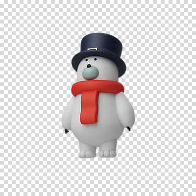 편집 편집이미지 한마리 크리스마스 3D캐릭터 누끼 사람없음 3D 목도리 디지털합성 북극곰 PNG 신사모자 편집소스 캐릭터 모자_잡화 1 잡화 기념일 곰 파일형식