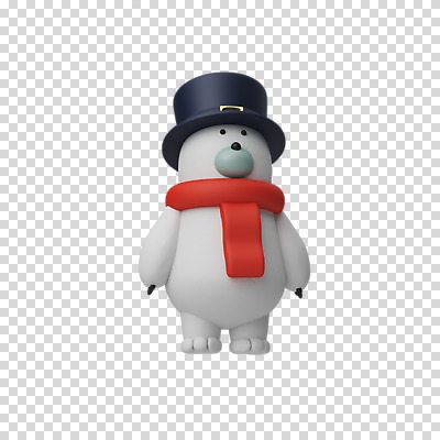 편집 편집이미지 한마리 크리스마스 3D캐릭터 누끼 사람없음 3D 목도리 디지털합성 북극곰 PNG 신사모자 편집소스 캐릭터 모자_잡화 1 잡화 기념일 곰 파일형식
