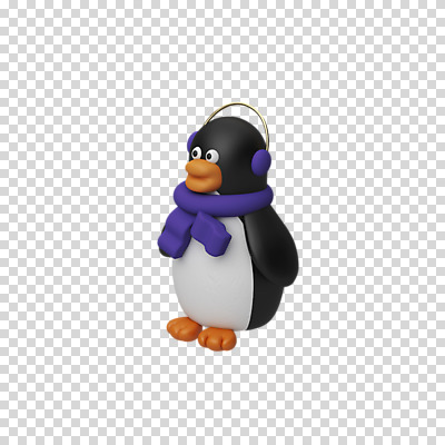 편집 편집이미지 한마리 크리스마스 3D캐릭터 누끼 사람없음 3D 목도리 디지털합성 귀마개 펭귄 PNG 편집소스 캐릭터 1 잡화 기념일 조류 파일형식