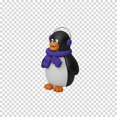 편집 편집이미지 한마리 크리스마스 3D캐릭터 누끼 사람없음 3D 목도리 디지털합성 귀마개 펭귄 PNG 편집소스 캐릭터 1 잡화 기념일 조류 파일형식