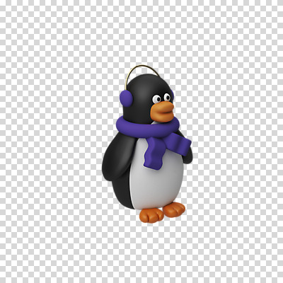 편집 편집이미지 한마리 크리스마스 3D캐릭터 누끼 사람없음 3D 목도리 디지털합성 귀마개 펭귄 PNG 편집소스 캐릭터 1 잡화 기념일 조류 파일형식