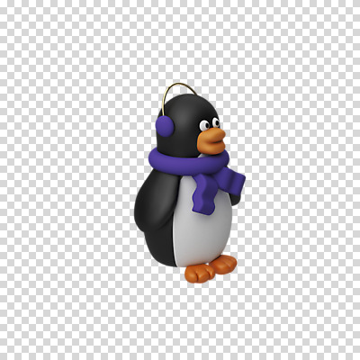 편집 편집이미지 한마리 크리스마스 3D캐릭터 누끼 사람없음 3D 목도리 디지털합성 귀마개 펭귄 PNG 편집소스 캐릭터 1 잡화 기념일 조류 파일형식