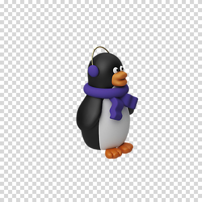 편집 편집이미지 한마리 크리스마스 3D캐릭터 누끼 사람없음 3D 목도리 디지털합성 귀마개 펭귄 PNG 편집소스 캐릭터 1 잡화 기념일 조류 파일형식