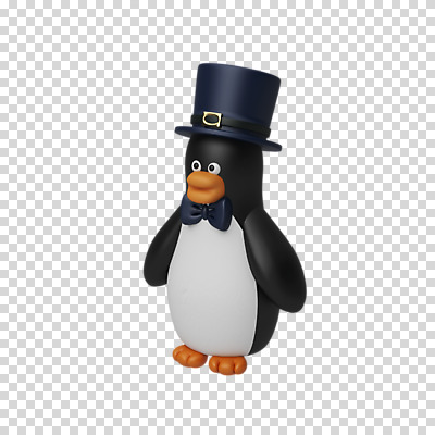 편집 편집이미지 한마리 크리스마스 나비넥타이 3D캐릭터 누끼 사람없음 3D 디지털합성 펭귄 PNG 신사모자 편집소스 캐릭터 모자_잡화 1 기념일 조류 넥타이 파일형식