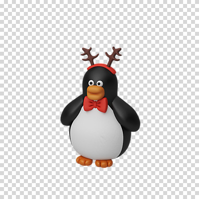 편집 편집이미지 한마리 크리스마스 나비넥타이 3D캐릭터 누끼 사람없음 3D 디지털합성 펭귄 PNG 루돌프머리띠 편집소스 캐릭터 1 기념일 조류 넥타이 머리띠 파일형식