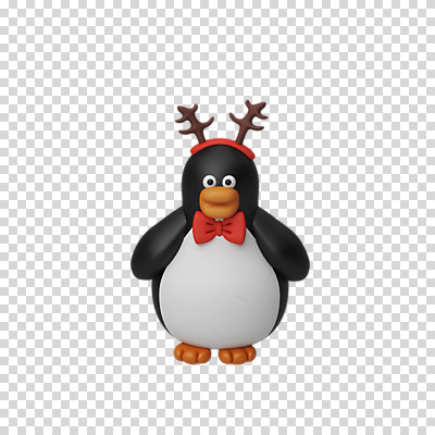 편집 편집이미지 한마리 크리스마스 나비넥타이 3D캐릭터 누끼 사람없음 3D 디지털합성 펭귄 PNG 루돌프머리띠 편집소스 캐릭터 1 기념일 조류 넥타이 머리띠 파일형식