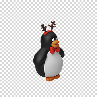 편집 편집이미지 한마리 크리스마스 나비넥타이 3D캐릭터 누끼 사람없음 3D 디지털합성 펭귄 PNG 루돌프머리띠 편집소스 캐릭터 1 기념일 조류 넥타이 머리띠 파일형식