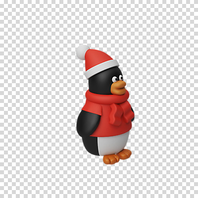 편집 편집이미지 한마리 크리스마스 산타모자 털모자 3D캐릭터 누끼 사람없음 3D 목도리 디지털합성 펭귄 PNG 패딩조끼 편집소스 캐릭터 모자_잡화 1 잡화 기념일 조류 조끼 패딩 파일형식