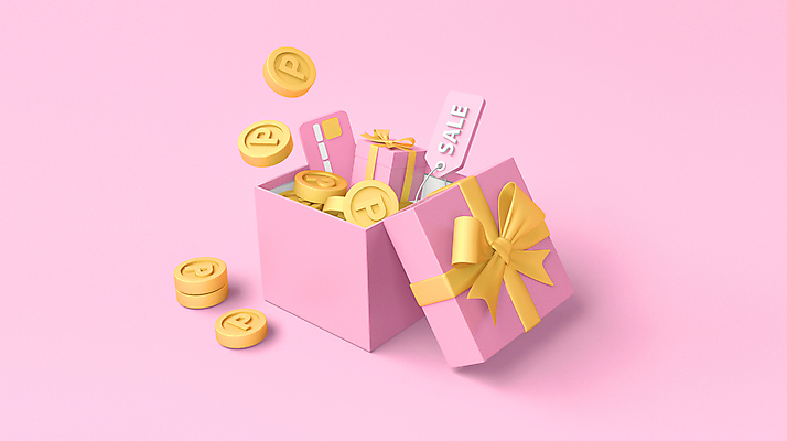 PSD 편집 편집이미지 리본 분홍색 이벤트 사람없음 선물상자 3D 꼬리표 세일 동전 오픈 신용카드 디지털합성 오브젝트 금화 포인트 편집소스 편집3D 컬러 돈 선물 금융 상자 라벨 황금 파일형식