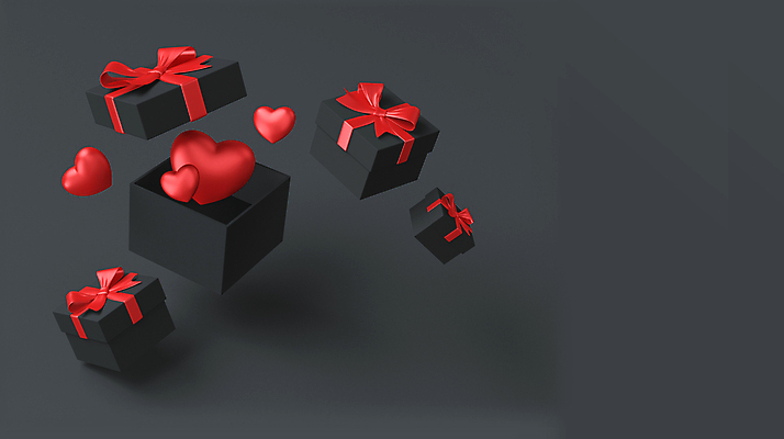 PSD 편집 편집이미지 리본 사랑 이벤트 사람없음 선물상자 3D 검은색 하트 오픈 디지털합성 오브젝트 편집소스 편집3D 모양 감정 컬러 선물 상자 파일형식