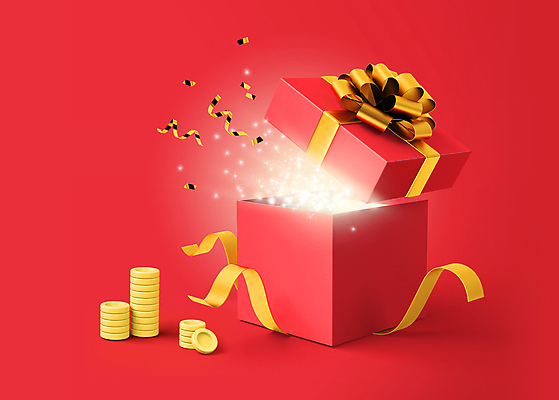 PSD 편집 편집이미지 리본 이벤트 사람없음 빨간색 선물상자 빛 3D 동전 오픈 디지털합성 오브젝트 금화 꽃가루 동전탑 편집소스 편집3D 컬러 돈 선물 상자 쌓기 황금 가루 파일형식