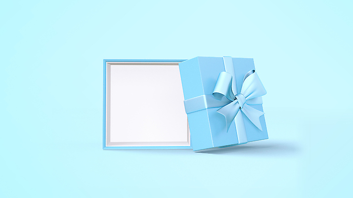 PSD 편집 편집이미지 리본 하늘색 이벤트 사람없음 선물상자 3D 오픈 디지털합성 오브젝트 편집소스 편집3D 선물 파란색 상자 파일형식