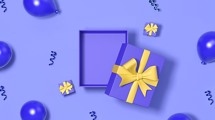 PSD 편집 편집이미지 리본 이벤트 사람없음 선물상자 3D 보라색 오픈 디지털합성 오브젝트 꽃가루 풍선 편집소스 편집3D 컬러 선물 상자 가루 파일형식