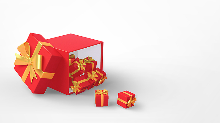 PSD 편집 편집이미지 리본 이벤트 사람없음 빨간색 선물상자 3D 흰색 오픈 디지털합성 오브젝트 쏟아짐 편집소스 편집3D 컬러 모션 선물 상자 파일형식