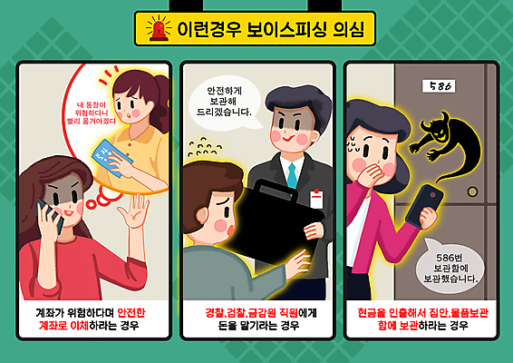 PSD 여자 남자 말풍선 일러스트 들기 정장 여러명 상반신 성인 초록색 스마트폰 속임수 범죄 악마 범죄인 사회이슈 보관함 통장 통화 입가림 돈가방 범죄예방 보이스피싱 성인만 사칭 땀흘리기 도용 국내일러스트 옷 컬러 다수 컨셉 가방 모션 사람 금융 핸드폰 스마트기기 가림 예방 피싱 파일형식