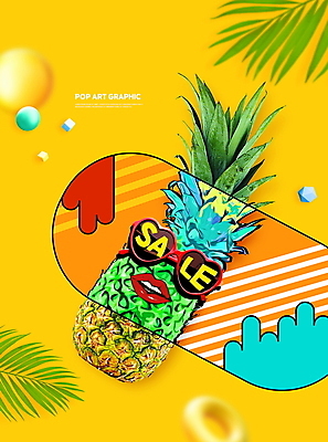 도형 PSD 편집이미지 사람없음 그래픽 쇼핑 선글라스 노란색 세일 하트 원형 파인애플 입술 복고 팝아트 야자수잎 이미지편집 모양 안경 컬러 잎 과일 신체부위 열대과일 그림 파일형식