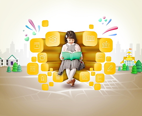 전신 PSD 나무 편집이미지 응시 여자 어린이교육 교육 어린이 지도 학교 한명 미소 들기 앉기 소녀 책 독서 노란색 한국인 어플리케이션 소녀한명만 이미지편집 식물 1 시선 컬러 모션 표정 사람 동양인 여자한명만 소녀만 파일형식