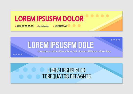 템플릿 배너 배너템플릿 가로배너 사각프레임 사람없음 파란색 노란색 현수막 원형 삼각형 배너세트 AI파일 도형 컬러 프레임 가로 세트 사각형 파일형식 벡터