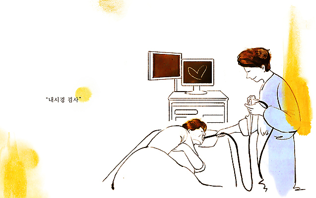 PSD 여자 노년 남자 할머니 라인일러스트 일러스트 의학 의료기기 병원 서기 들기 상반신 성인 두명 눕기 모니터 환자 의사 건강검진 내시경 위내시경 국내일러스트 모션 사람 컴퓨터 의료진 검사_조사 파일형식