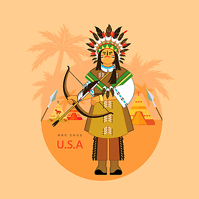 전신 PSD 남자 창 일러스트 화살 한명 서기 성인 주황색 미국 인디언 깃털 활 인디언의상 성인남자한명만 인디언텐트 국내일러스트 1 무기 컬러 북아메리카 모션 텐트 아메리카 사람 전통의상 남자한명만 성인남자만 파일형식