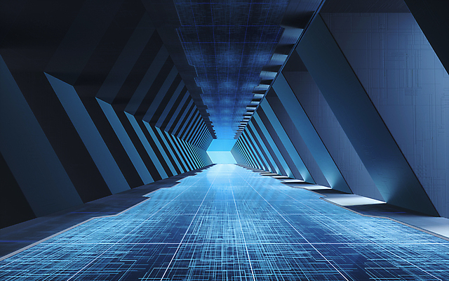 포토 JPG 해외이미지 미래 사람없음 내부 파란색 빛 3D 공간 터널 해외포토 길 컬러 컨셉 디지털합성 파일형식 이미지허브