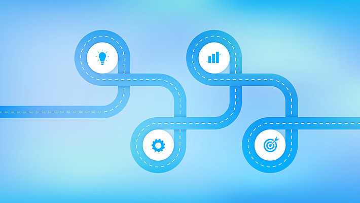 JPG 해외이미지 템플릿 도로 일러스트 비즈니스 전구 그래프 사람없음 파란색 인포그래픽 과녁판 계획 톱니바퀴 단계 타임라인 해외일러스트 길 컬러 컨셉 교통시설 파일형식 이미지허브
