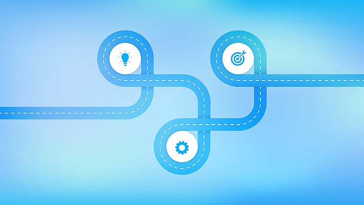 JPG 해외이미지 템플릿 도로 일러스트 비즈니스 전구 사람없음 파란색 인포그래픽 과녁판 계획 톱니바퀴 단계 타임라인 해외일러스트 길 컬러 컨셉 교통시설 파일형식 이미지허브