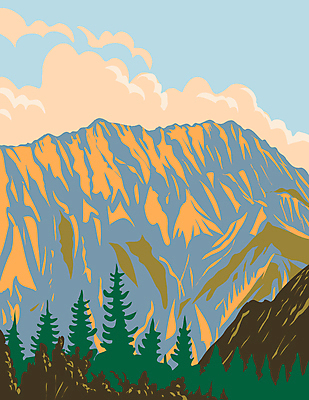 JPG 해외이미지 유럽 일러스트 자연 산 사람없음 오스트리아 그림 카툰스타일 해외일러스트 나라 생태계 파일형식 이미지허브