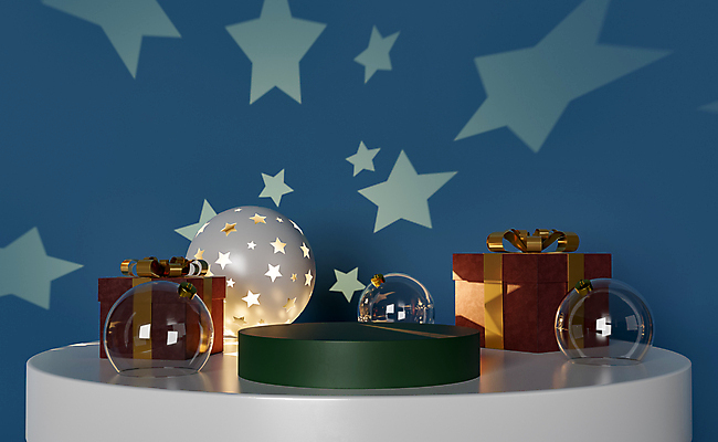 포토 JPG 해외이미지 별 크리스마스 크리스마스선물 선물 사람없음 장식 파란색 선물상자 빛 3D 램프 단상 빛망울 무드등 해외포토 자연요소 기념일 컬러 조명 상자 디지털합성 파일형식 이미지허브