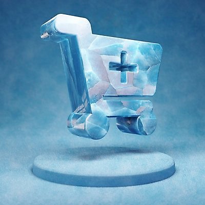 포토 JPG 해외이미지 사람없음 파란색 3D 얼음 쇼핑카 장바구니 입체 오브젝트 해외포토 자연요소 컬러 쇼핑 바구니 카트 디지털합성 파일형식 이미지허브