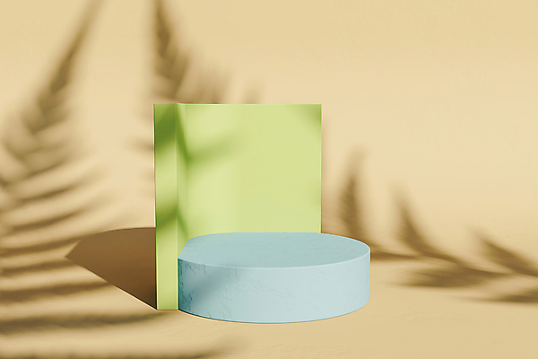 포토 JPG 해외이미지 디자인 잎 표면 그림자 사람없음 노란색 3D 무대 그늘 심플 단상 포디움 목업 카피스페이스 해외포토 식물 컬러 공백 디지털합성 파일형식 이미지허브