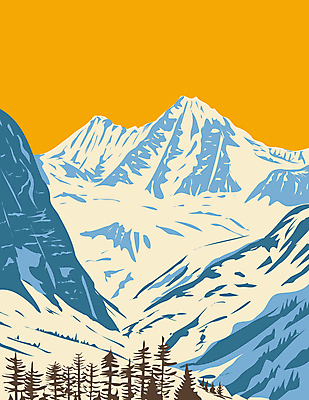 JPG 해외이미지 유럽 일러스트 자연 산 사람없음 오스트리아 그림 카툰스타일 잘츠부르크 해외일러스트 나라 생태계 파일형식 이미지허브