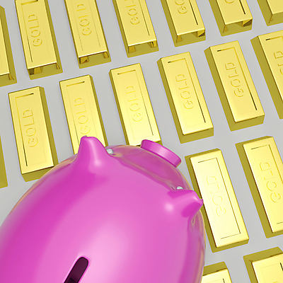 포토 JPG 해외이미지 실내 사람없음 금융 경제 돼지저금통 금괴 많음 해외포토 컨셉 내부 저금통 황금 파일형식 이미지허브