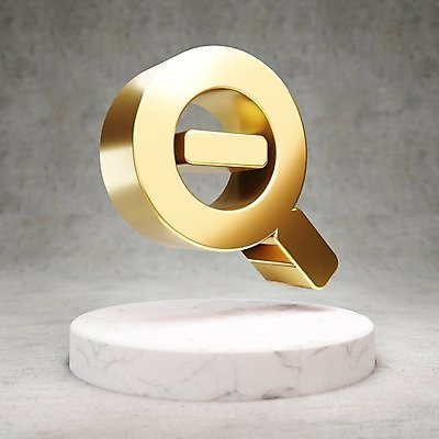 JPG 해외이미지 일러스트 돋보기 사람없음 3D 디지털 금색 황금 심볼 광택 축소 해외일러스트 컬러 디지털합성 파일형식 이미지허브