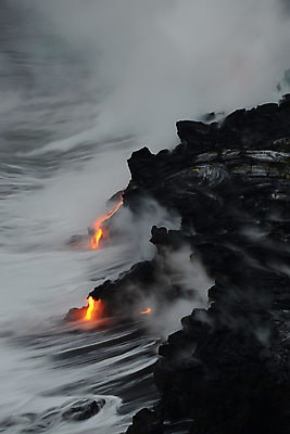 포토 JPG 해외이미지 바다 사람없음 야외 흐름 뜨거움 연기 위험 재해 화산 용암 화산섬 해외포토 섬 컨셉 산 파일형식 이미지허브