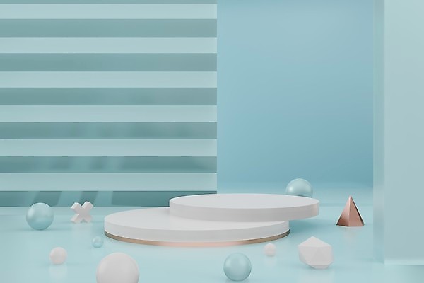 포토 JPG 해외이미지 디자인 하늘색 백그라운드 사람없음 3D 공백 무대 단상 엘리먼트 포디움 목업 해외포토 파란색 디지털합성 파일형식 이미지허브