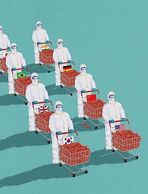 전신 PSD 일러스트 의학 영국 한국 독일 그림자 여러명 성인 초록색 세계 글로벌 알약 일본 미국 중국 쇼핑카 의료진 인도 국기 사회이슈 담기 브라질 백신 보유 줄서기 치료제 성인만 코로나바이러스 방역복 델타변이바이러스 위드코로나 국내일러스트 직업 옷 유럽 아시아 컬러 다수 컨셉 북아메리카 모션 사람 쇼핑 약 카트 남아메리카 바이러스 방역 파일형식