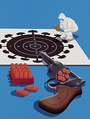 전신 PSD 일러스트 한명 들기 성인 파란색 알약 권총 의료진 기록 바이러스 과녁판 무릎꿇기 사회이슈 검사_조사 사격 총알 검수 백신 서류판 치료제 성인한명만 코로나바이러스 방역복 델타변이바이러스 위드코로나 국내일러스트 직업 1 옷 무기 컬러 컨셉 의학 모션 사람 약 사무용품 총 방역 성인만 파일형식