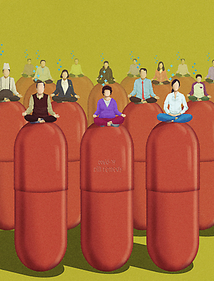 전신 PSD 여자 노년 남자 어린이 중년 일러스트 청소년 앉기 소년 여러명 성인 치료 알약 바이러스 질병 사회이슈 명상 백신 치료제 회복 코로나바이러스 델타변이바이러스 위드코로나 국내일러스트 다수 컨셉 의학 모션 사람 약 파일형식