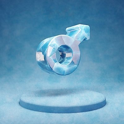 포토 JPG 해외이미지 남자 사람없음 파란색 3D 얼음 입체 오브젝트 남자기호 해외포토 자연요소 컬러 사람 디지털합성 성별기호 파일형식 이미지허브