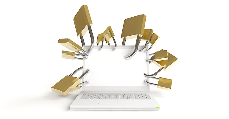 JPG 해외이미지 일러스트 자물쇠 사람없음 노트북 디지털 금색 보호 보안 개인정보 해외일러스트 컬러 컨셉 안전 전자제품 정보 파일형식 이미지허브